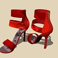 High-heeled shoes 3d model