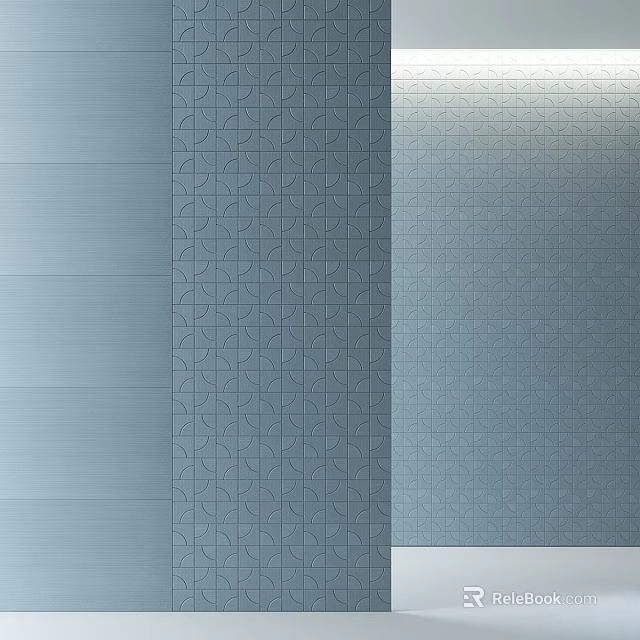 Modern Light Blue Floor Tile Designs With Geometric Patterns Smooth Texture And Grid Layout 3d model