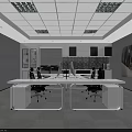 Modern Public Office Space With White Desks Black Office Chairs Mac Monitors And Glass Windows