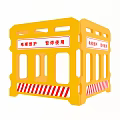 Yellow Elevator Maintenance Barrier With Red And White Stripes For Temporary Suspension 3d model