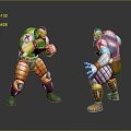 Modern Game Character Muay Thai Free Fight Fighting Athlete Muay Thai Athlete 3d model