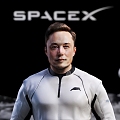 Elon Musk Elon Musk SpaceX Starchain Network OpenAI Tesla Starship 3d model