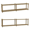 Wooden Coffee Table With Open Shelves Modern Minimalist Storage Design For Living Room
