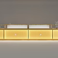 Luxurious Jewelry Store Display Counter With Golden Finish Glass Top And Decorative Diamond Shaped Patterns