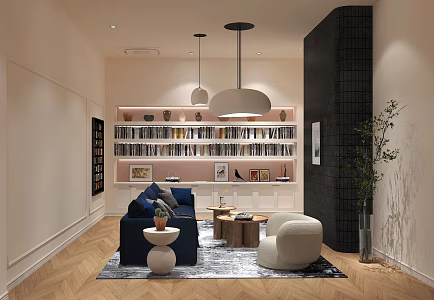 Leisure area living room living room studio 3d model