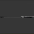 Curved Sharp Blade Weapon With Wooden Handle And Polished Metal Accents