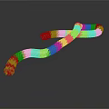 Golden Scaled Reptile Snake with Coiled Body and Metallic Texture on Dark Background