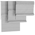 Modern White Window Curtains With Folded Design For Home Interior Decoration
