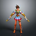 Blue And Gold Decorative Armor Statue As Home Living Ornamental Piece