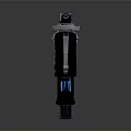 Modern Futuristic Rifle With Blue Glowing Components And Metallic Finish