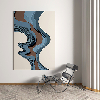 modern abstract painting abstract decorative painting 3d model