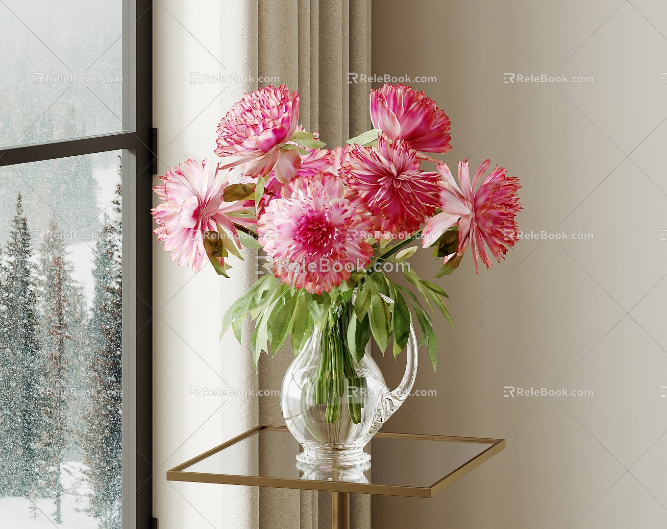 Vase Flower Art 3d model