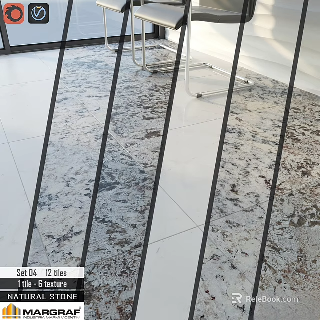 San 04 12 Tile Components For Modern Floor Installation With Pattern Layout 3d model