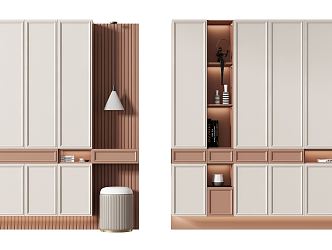 Modern Shoe Cabinet Partition Shoe Cabinet 3d model