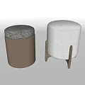 Modern Sofa Stool Low Stool Shoe Stool Round Stool Side 3d model