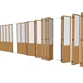 Modern Wooden Sliding Doors With Glass Panels And Frames For Interior Design