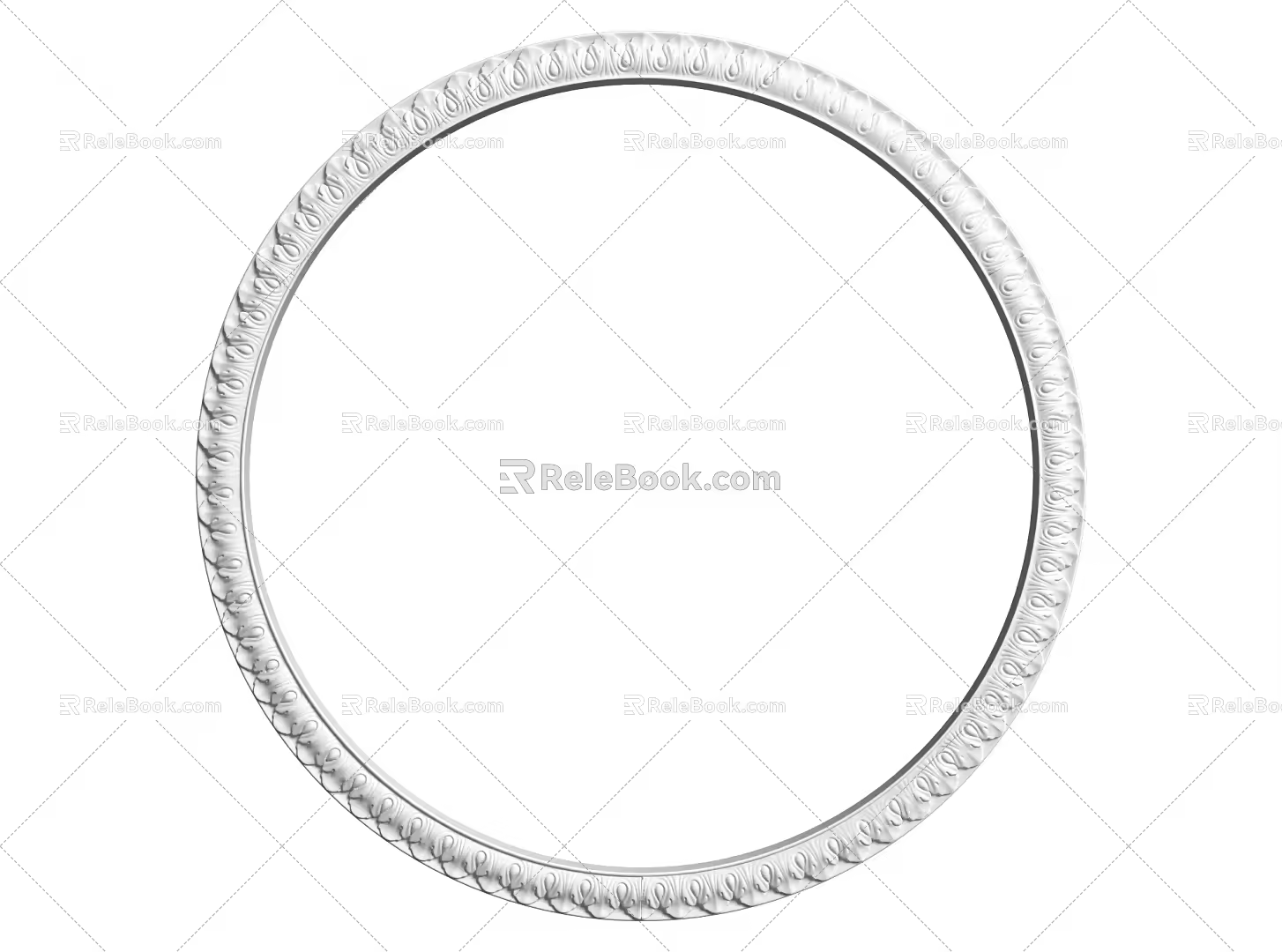European-style lamp panel gypsum component carved 3d model