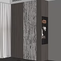 Modern Wardrobe Design With Wooden Panel Doors And Integrated Storage Shelves