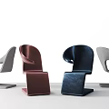 Modern Leisure Chairs With Unique Curved Design And Velvet Upholstery In Multiple Colors