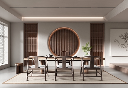 New Chinese Tea Room 3d model