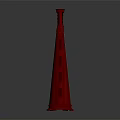 Elegant Red Harp Musical Instrument With Classic Design And Wooden Frame