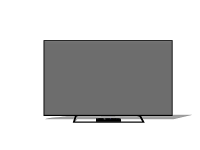 Sleek Modern Television With Thin Frame Black Screen And Stable Stand 3d model