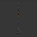 Medieval Spiked Iron Weapon With Chain And Heavy Decorative Head
