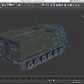 MLRS multiple rocket launcher rocket launch system armored vehicle launch vehicle infantry fighting vehicle low face number low model simple model game film and television level realistic 3d model