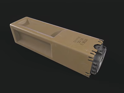 Tactical Weapon Magazine 5.56mm Caliber 30 Round Brown Polymer Military Style Accessory with Metal Base 3d model