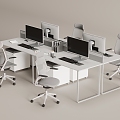 Modern Office Desk 3d model