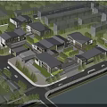 Aerial View Urban Planning Design With Modern Buildings Green Spaces And Roads