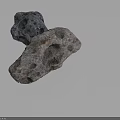 Natural Light And Dark Colored Porous Stones With Decorative Textures For Interior Design