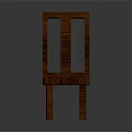 Wooden Leisure Chair with Modern Minimalist Design and Vertical Slats Backrest for Comfortable Seating