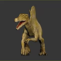 Realistic Yellow Spinosaurus Dinosaur Model With Sail Back In Standing Pose