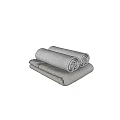 Soft Gray Towels Rolled and Folded for Bathroom Daily Use