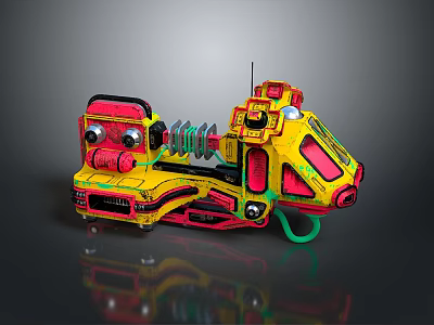 Futuristic Colorful Motorcycle 3D Model With Mechanical Details And Vibrant Design 3d model
