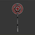 Unique Modern Weapon Featuring Red Target Design And Metal Hammer Structure