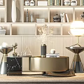 Coffee table side table metal 3d model