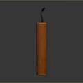 Orange Cylindrical Weapon With Black Curved Top And Smooth Exterior Surface Design