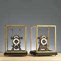 c.1900 French double dial clock bell clock 3d model