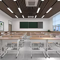 modern classroom 3d model