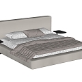 Jamaica Modern Double Bed Fabric Double Bed Floor Bed 3d model