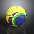 Nike Yellow Blue Green Soccer Ball With Classic Stripe Design And Durable Sports Material