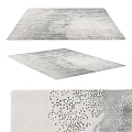 Modern Gray Square Rug With Textured Pattern And Soft Surface Design 3d model