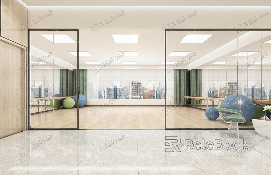 Modern Dance Room Dance Classroom model