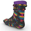 Colorful Stacked Socks With Multicolor Abstract Patterns And Fashionable Look