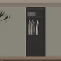 Modern Wardrobe Interior Design With White And Dark Panels Hanging Space And Drawers
