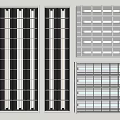 Modern Grille Lamp Combination 3d model