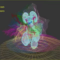 Vibrant Blue Purple Gradient Fantasy Character With Transparent Wings Aura Effect And Bottom Reflection