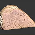 Delicious Toasted Sandwich with Golden Brown Bread Layered Cheese Meat and Black Surface Reflection
